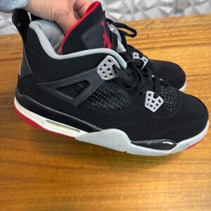 Air Jordan 4 Retro Black and Red High-Top Sneakers Men’s size 7